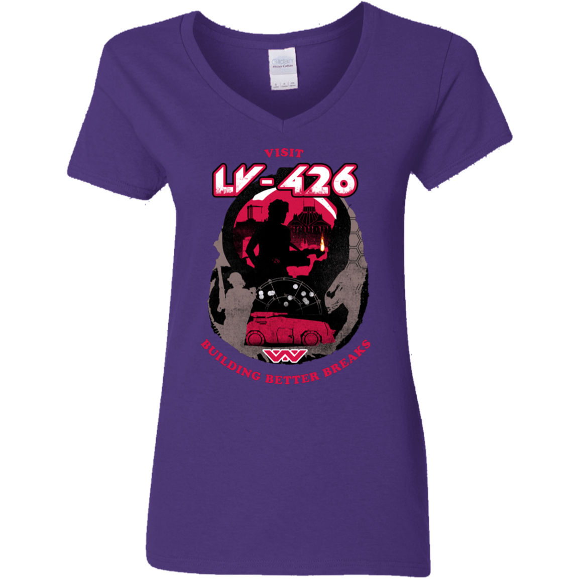 T-Shirts Purple / S Better Worlds Women's V-Neck T-Shirt