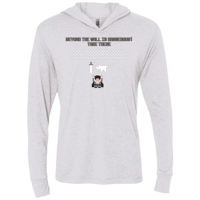 T-Shirts Heather White / X-Small Beyond the Wall Triblend Long Sleeve Hoodie Tee