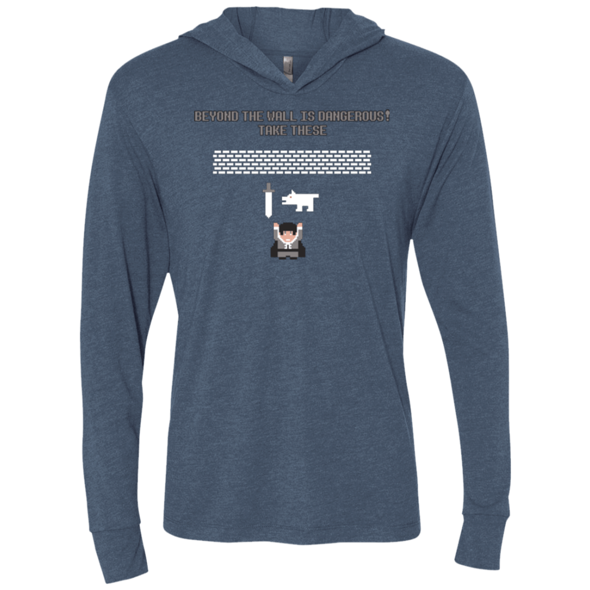 T-Shirts Indigo / X-Small Beyond the Wall Triblend Long Sleeve Hoodie Tee