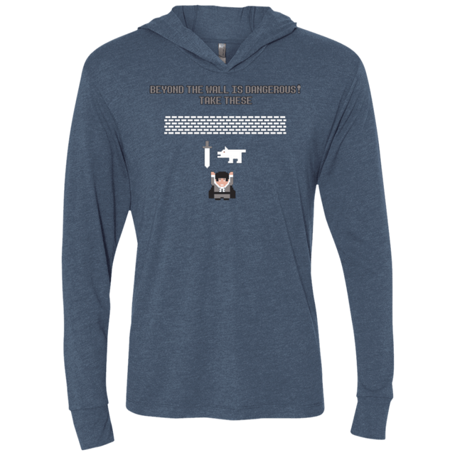 T-Shirts Indigo / X-Small Beyond the Wall Triblend Long Sleeve Hoodie Tee