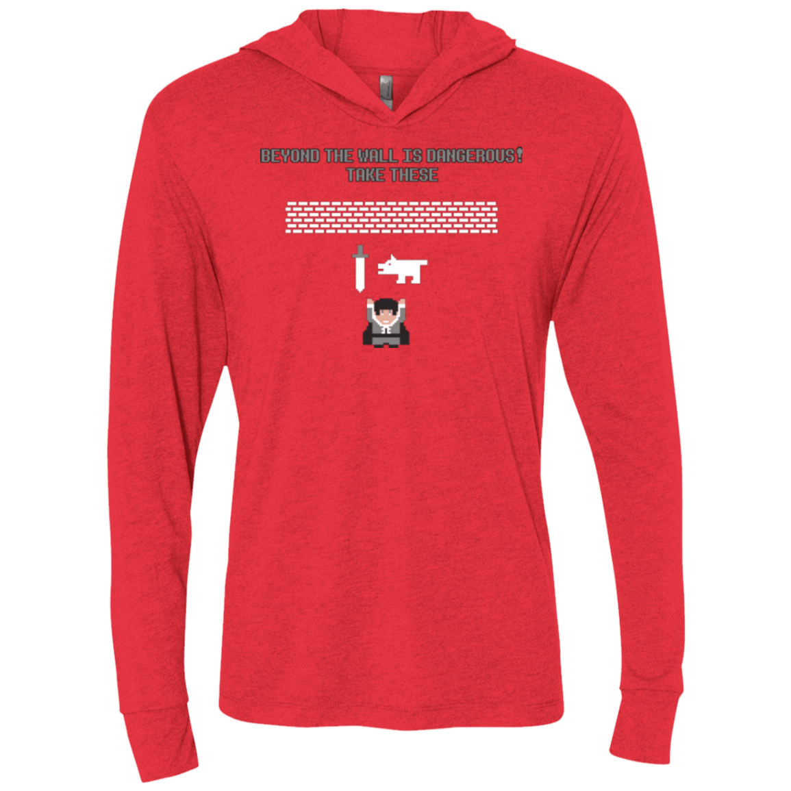 T-Shirts Vintage Red / X-Small Beyond the Wall Triblend Long Sleeve Hoodie Tee