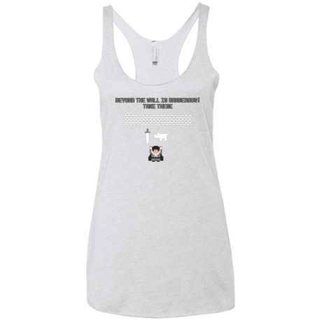 T-Shirts Heather White / X-Small Beyond the Wall Women's Triblend Racerback Tank