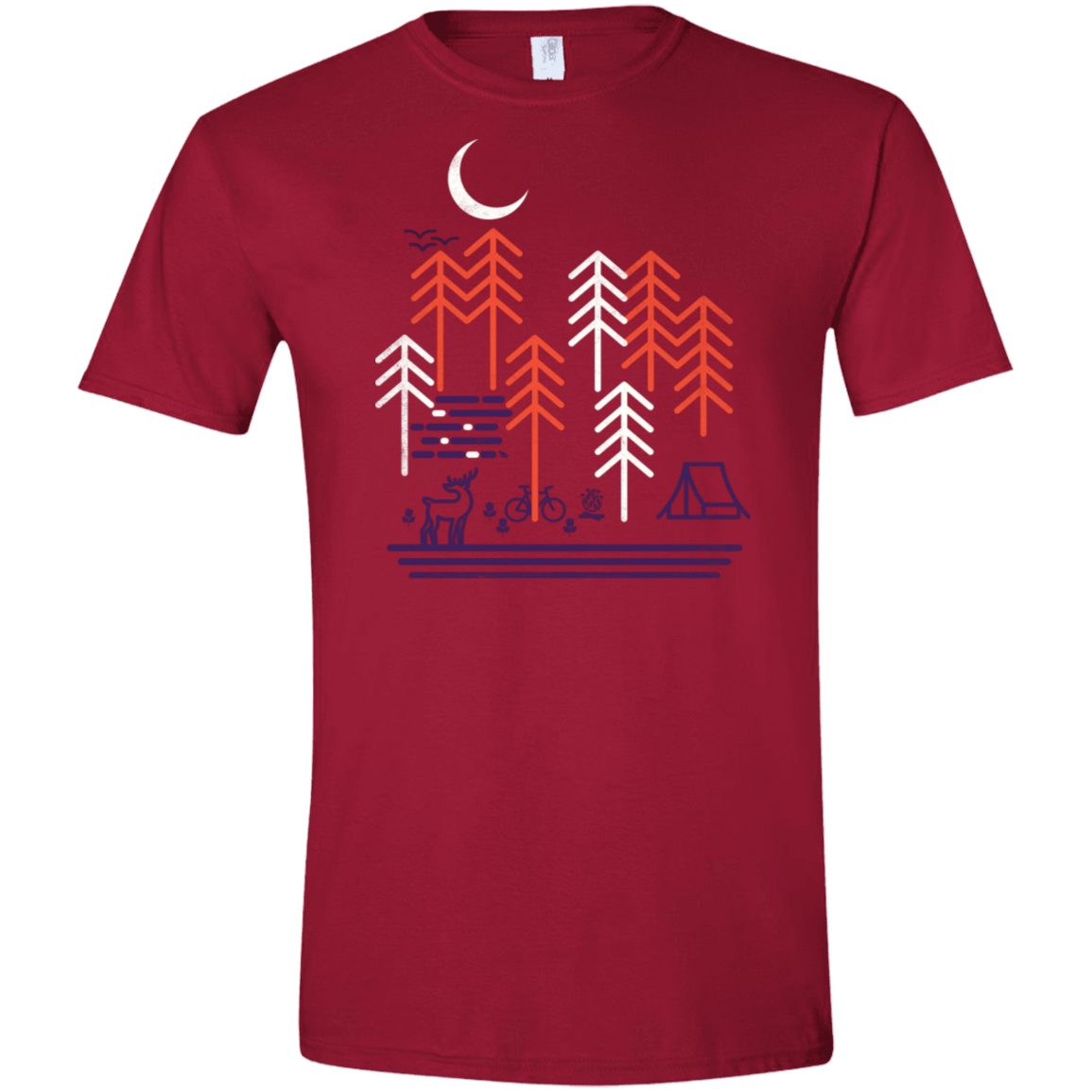 T-Shirts Cardinal Red / S Bicycle Days Men's Semi-Fitted Softstyle