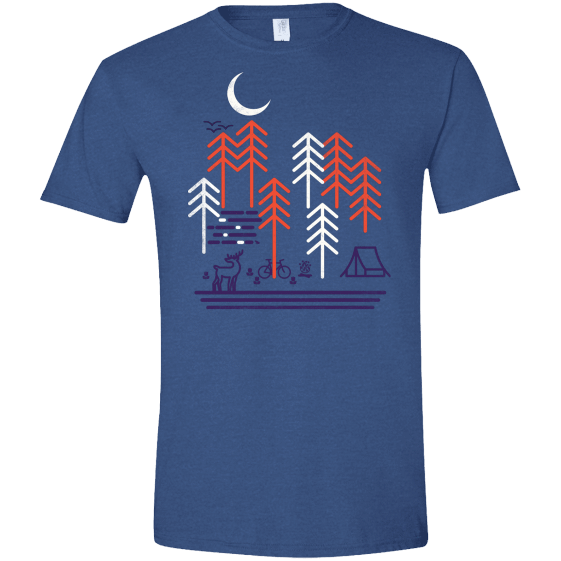 T-Shirts Heather Royal / X-Small Bicycle Days Men's Semi-Fitted Softstyle