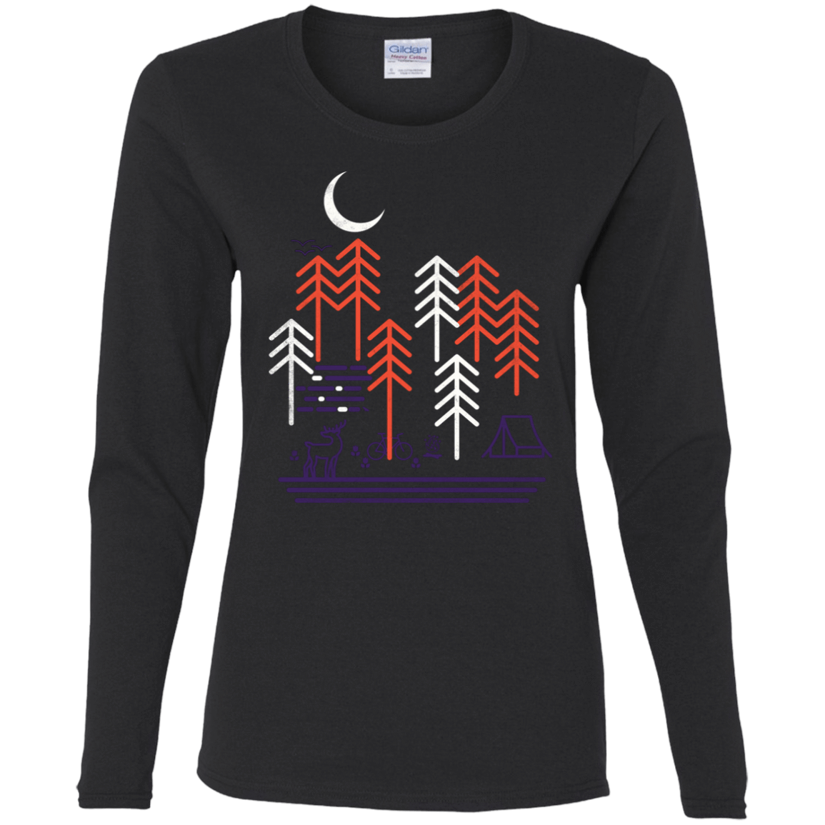 T-Shirts Black / S Bicycle Days Women's Long Sleeve T-Shirt