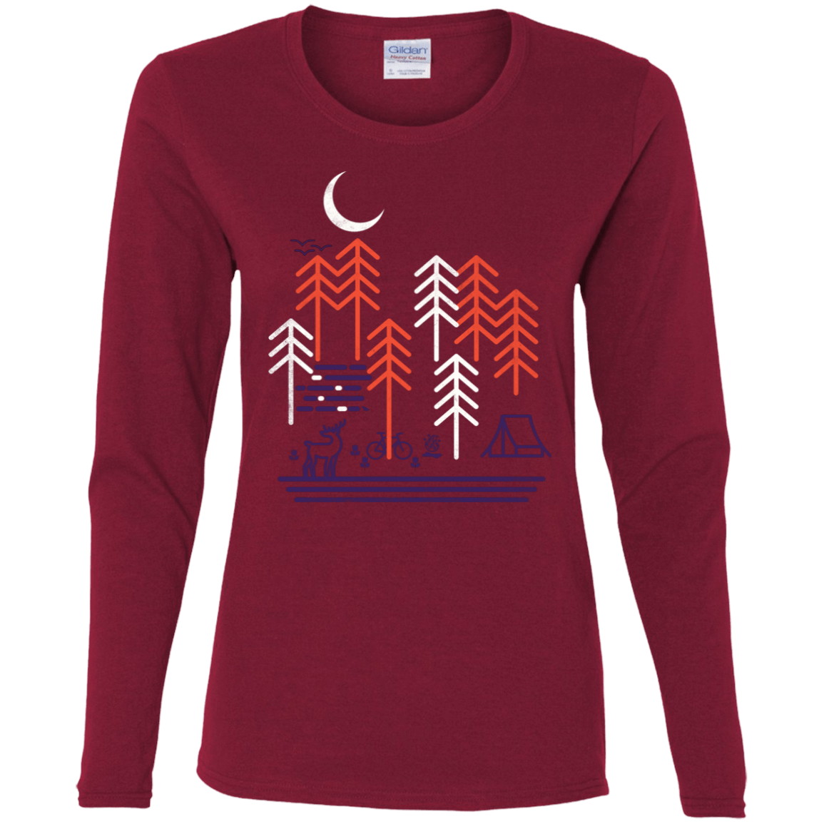 T-Shirts Cardinal / S Bicycle Days Women's Long Sleeve T-Shirt