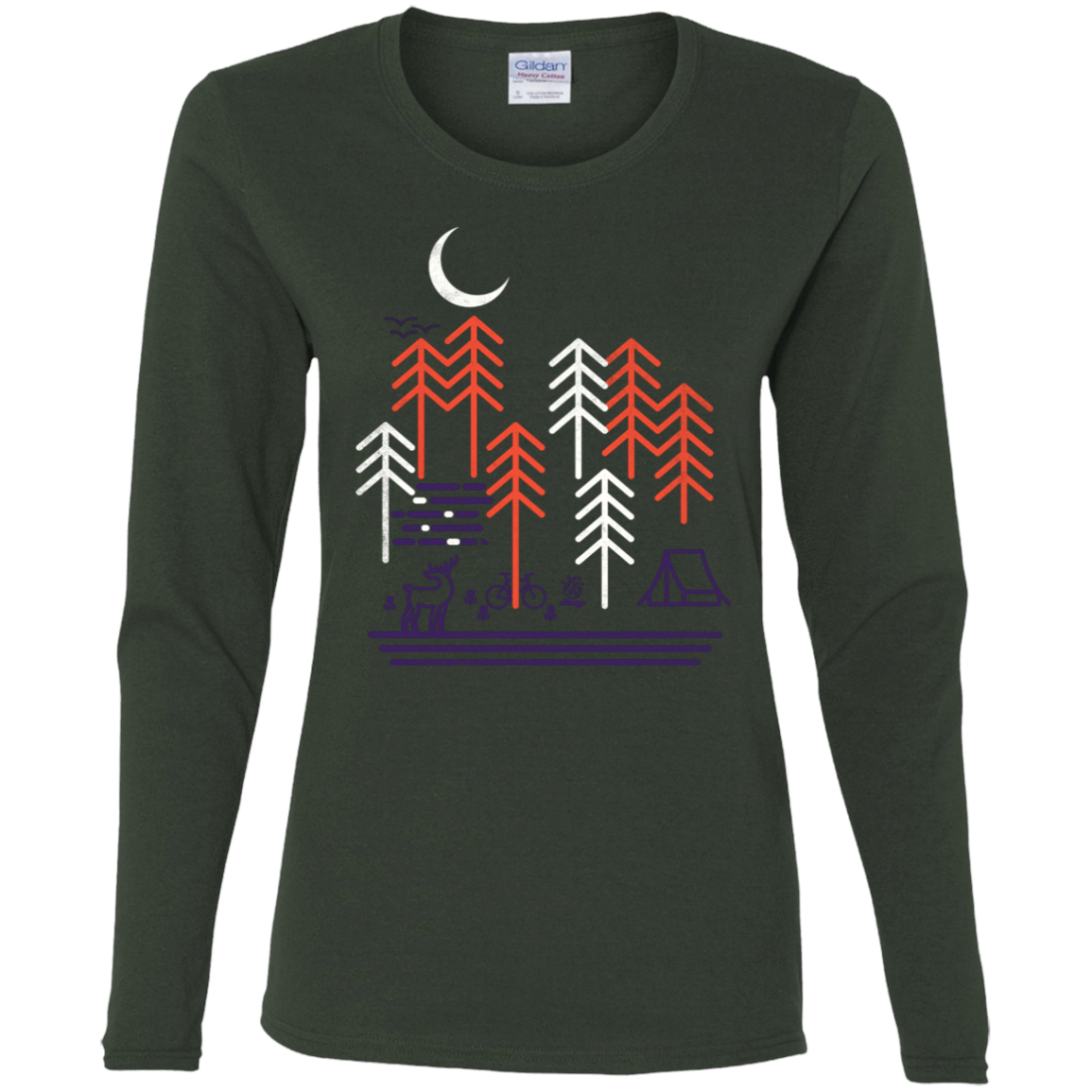 T-Shirts Forest / S Bicycle Days Women's Long Sleeve T-Shirt