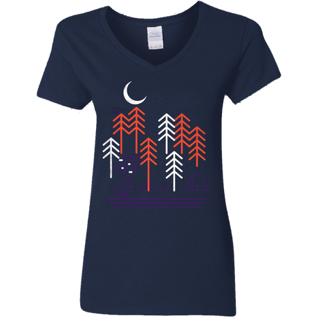 T-Shirts Navy / S Bicycle Days Women's V-Neck T-Shirt