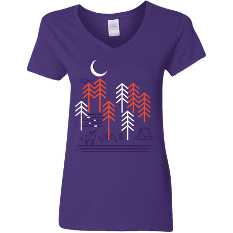 T-Shirts Purple / S Bicycle Days Women's V-Neck T-Shirt