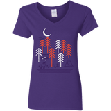 T-Shirts Purple / S Bicycle Days Women's V-Neck T-Shirt