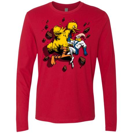 T-Shirts Red / Small Big Bird and Worm Men's Premium Long Sleeve