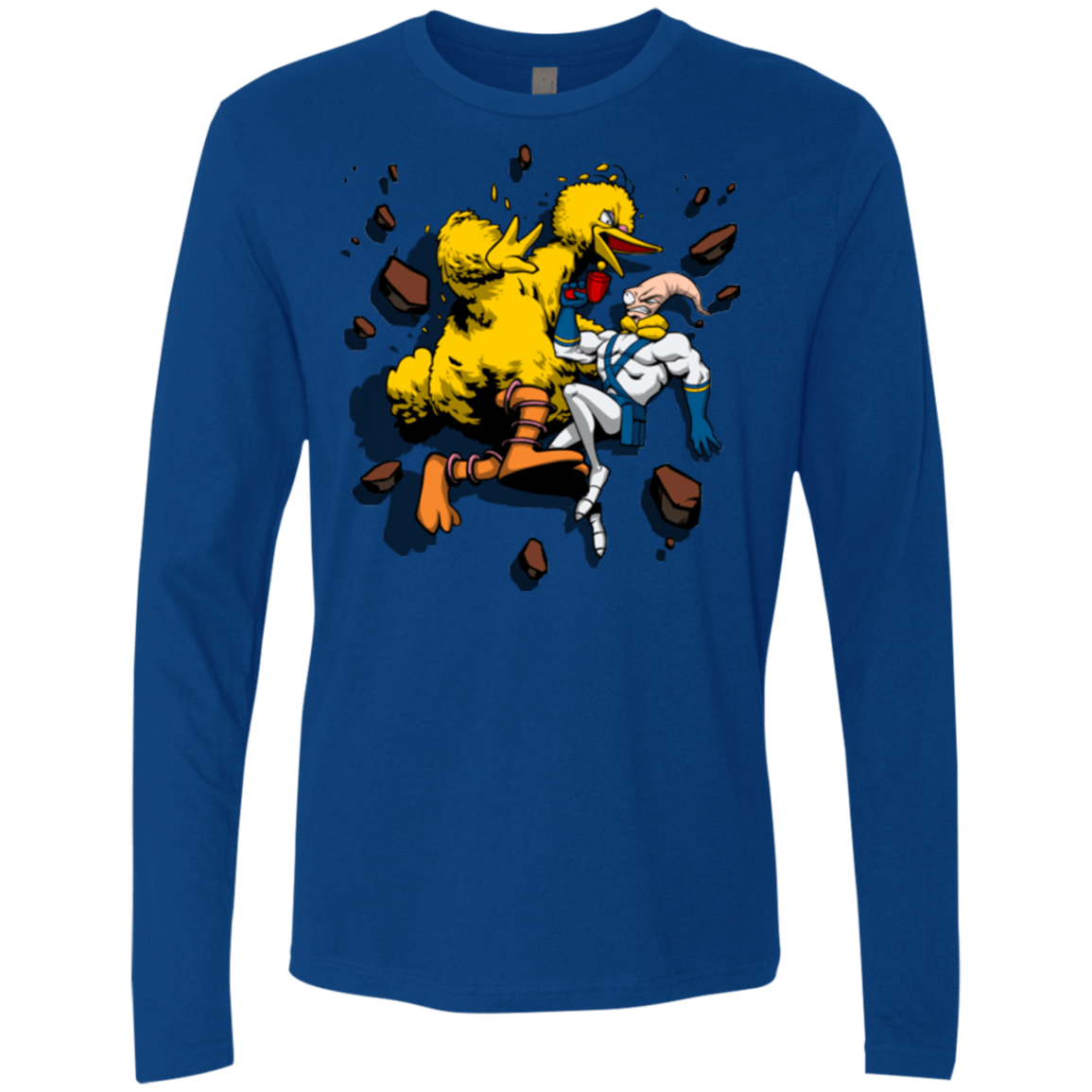 T-Shirts Royal / Small Big Bird and Worm Men's Premium Long Sleeve