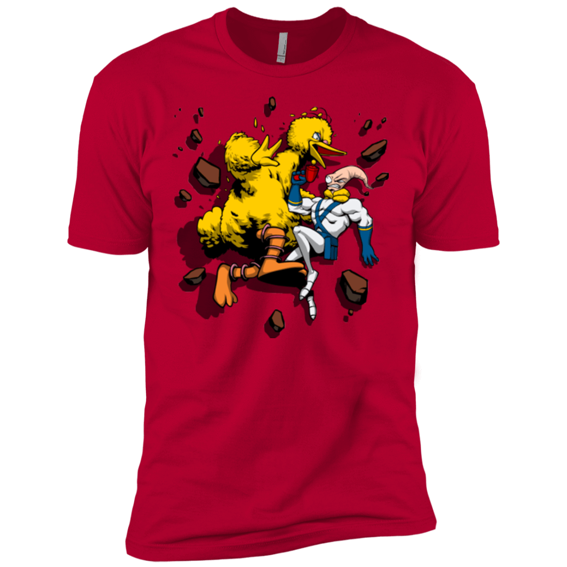 Big Bird and Worm Men's Premium T-Shirt