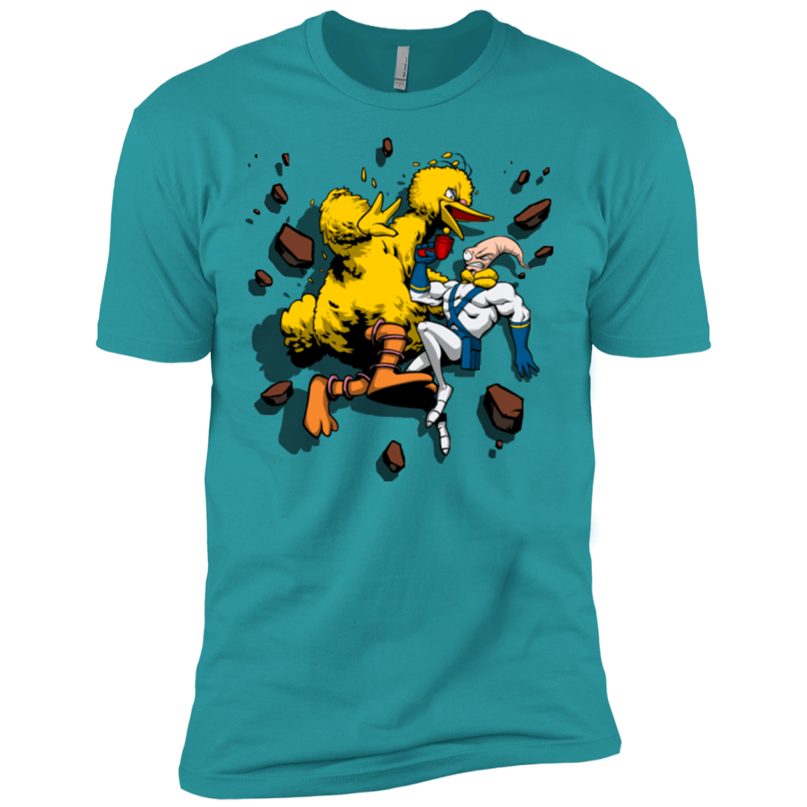 T-Shirts Tahiti Blue / X-Small Big Bird and Worm Men's Premium T-Shirt