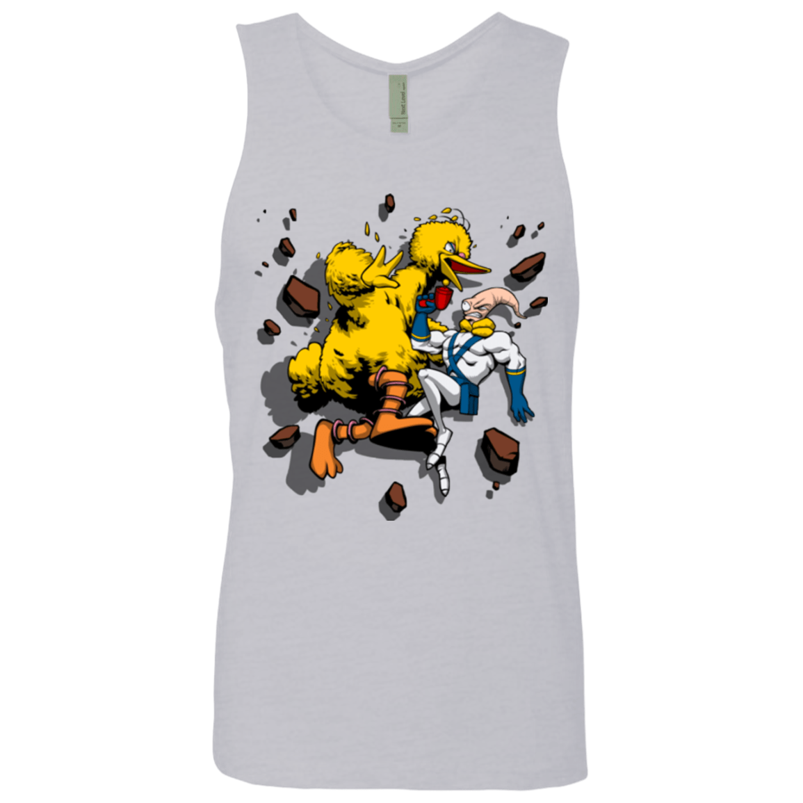T-Shirts Heather Grey / Small Big Bird and Worm Men's Premium Tank Top