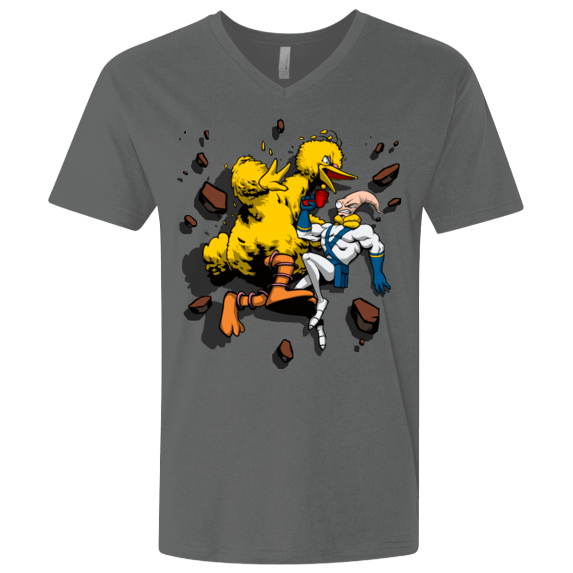 T-Shirts Heavy Metal / X-Small Big Bird and Worm Men's Premium V-Neck