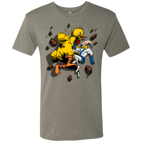 T-Shirts Venetian Grey / Small Big Bird and Worm Men's Triblend T-Shirt