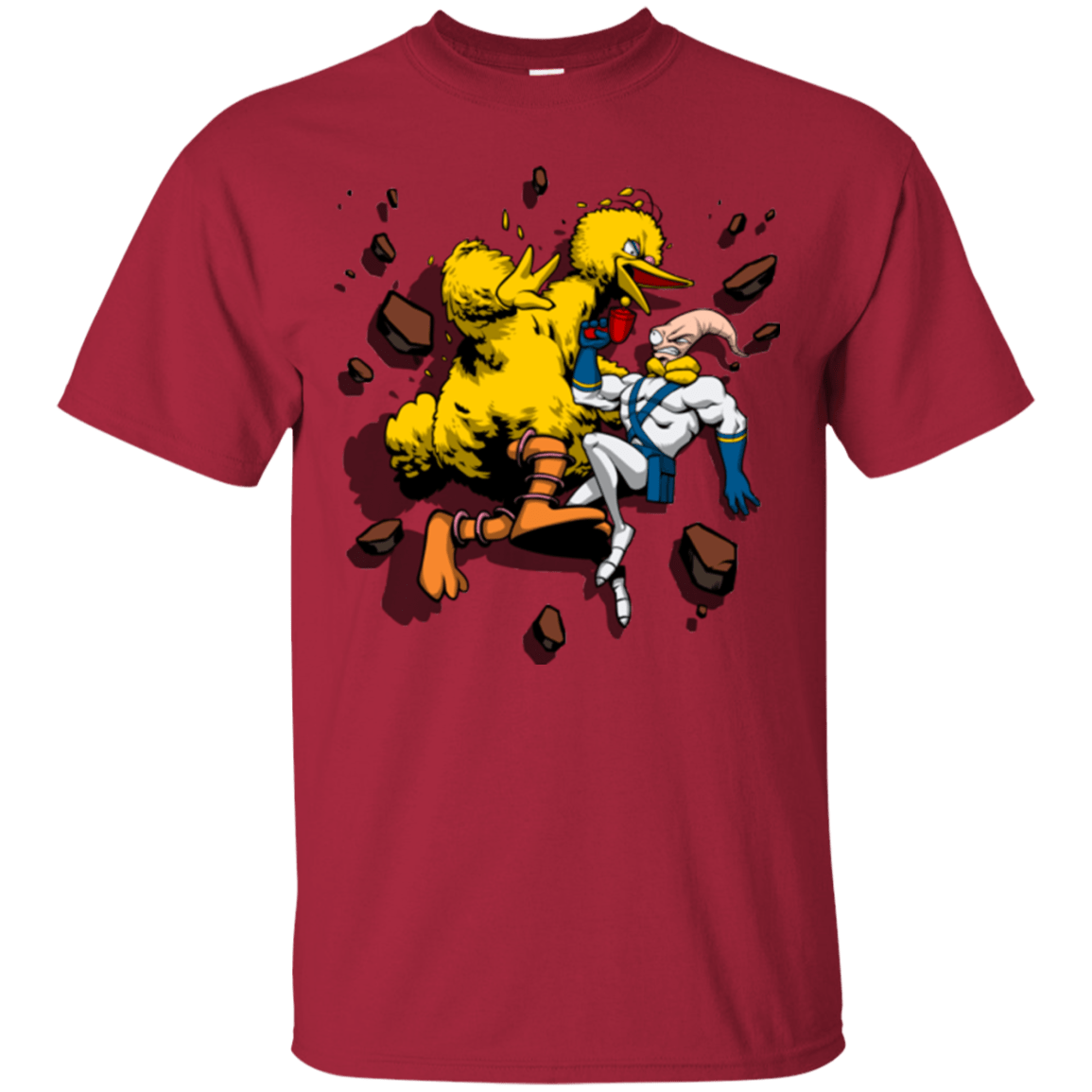 T-Shirts Cardinal / Small Big Bird and Worm T-Shirt