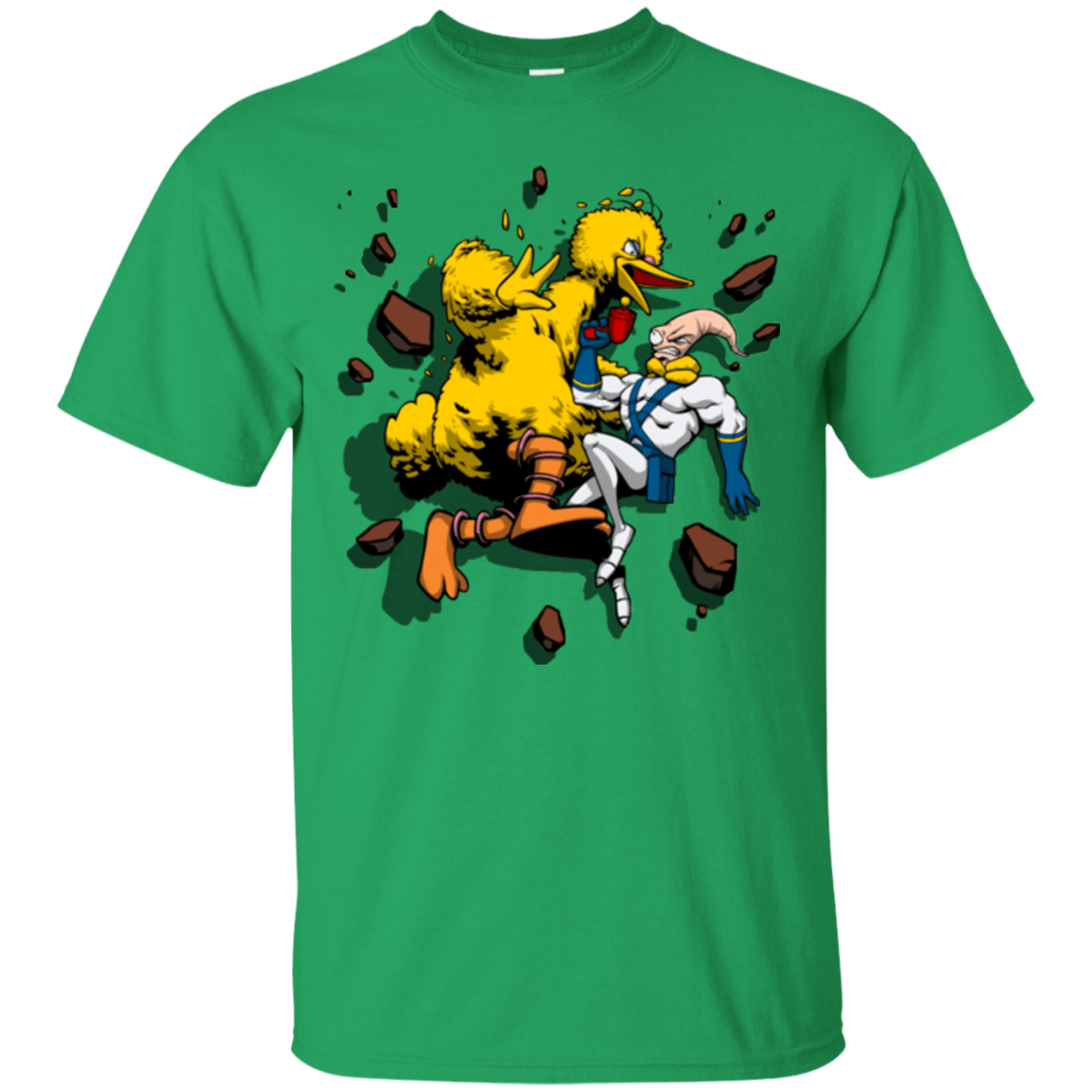 T-Shirts Irish Green / Small Big Bird and Worm T-Shirt