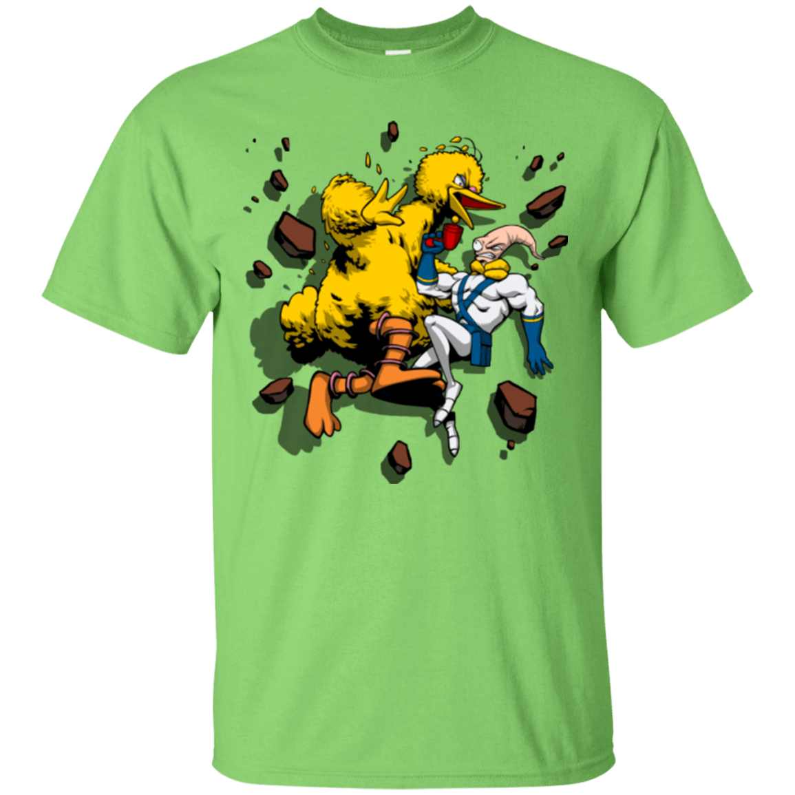T-Shirts Lime / Small Big Bird and Worm T-Shirt