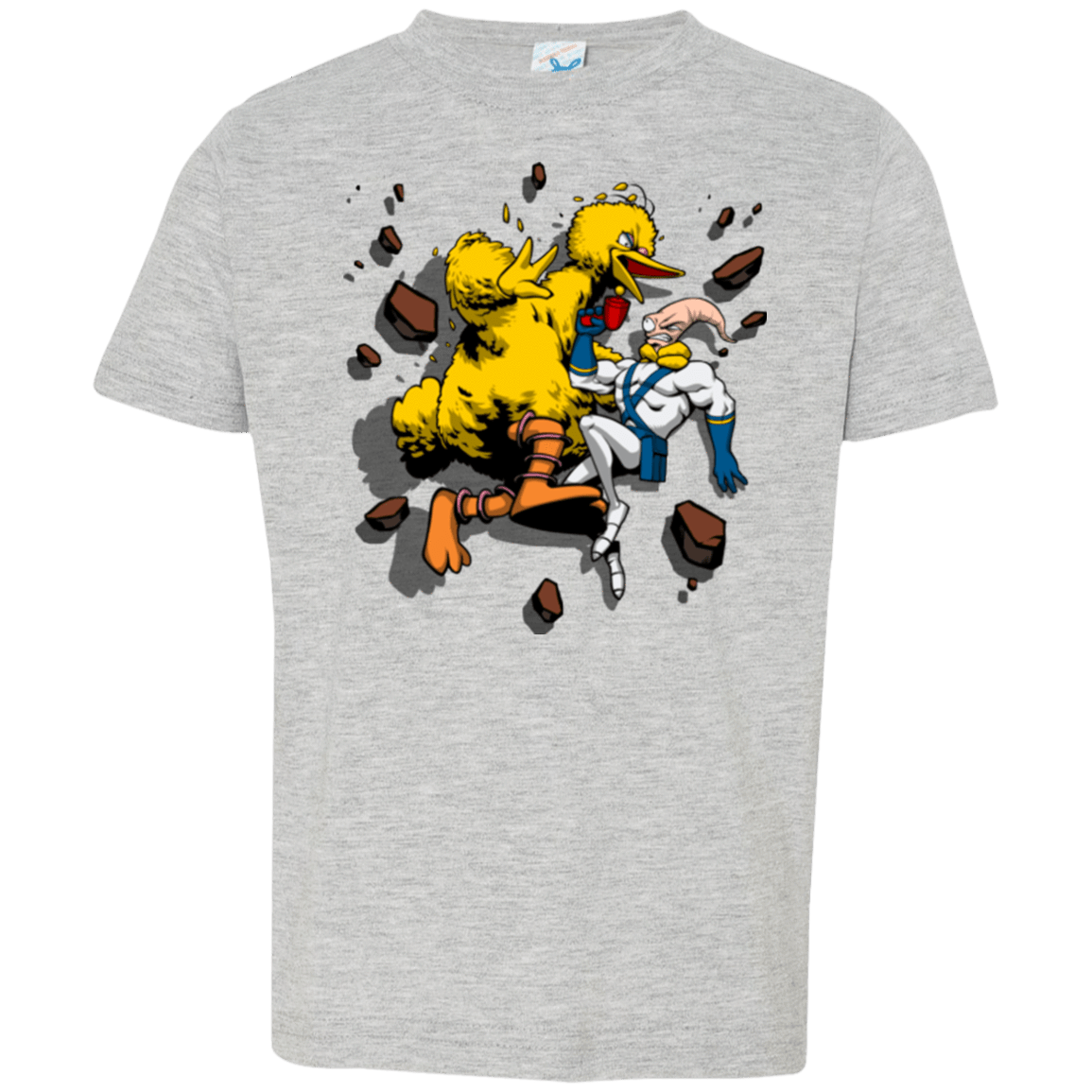 T-Shirts Heather / 2T Big Bird and Worm Toddler Premium T-Shirt