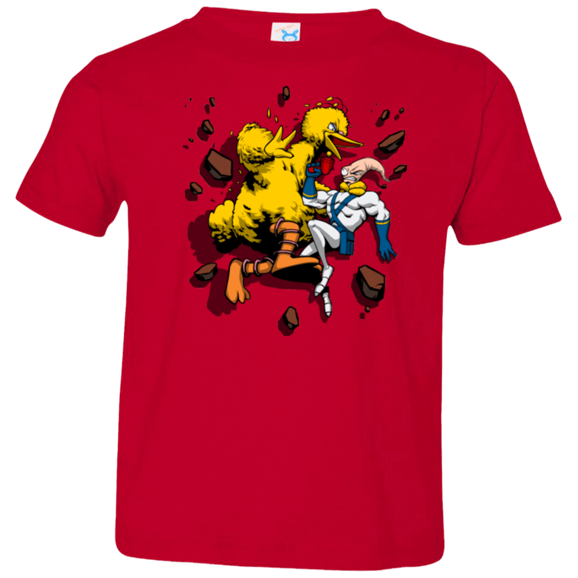 T-Shirts Red / 2T Big Bird and Worm Toddler Premium T-Shirt