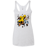 T-Shirts Heather White / X-Small Big Bird and Worm Women's Triblend Racerback Tank