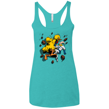 T-Shirts Tahiti Blue / X-Small Big Bird and Worm Women's Triblend Racerback Tank