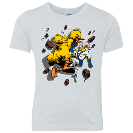 T-Shirts Heather White / YXS Big Bird and Worm Youth Triblend T-Shirt