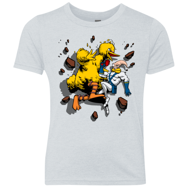 T-Shirts Heather White / YXS Big Bird and Worm Youth Triblend T-Shirt