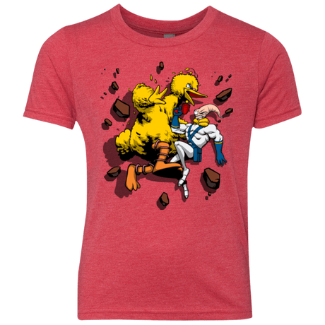 T-Shirts Vintage Red / YXS Big Bird and Worm Youth Triblend T-Shirt