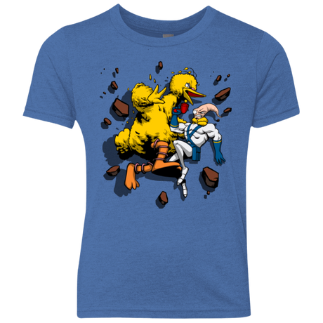 T-Shirts Vintage Royal / YXS Big Bird and Worm Youth Triblend T-Shirt