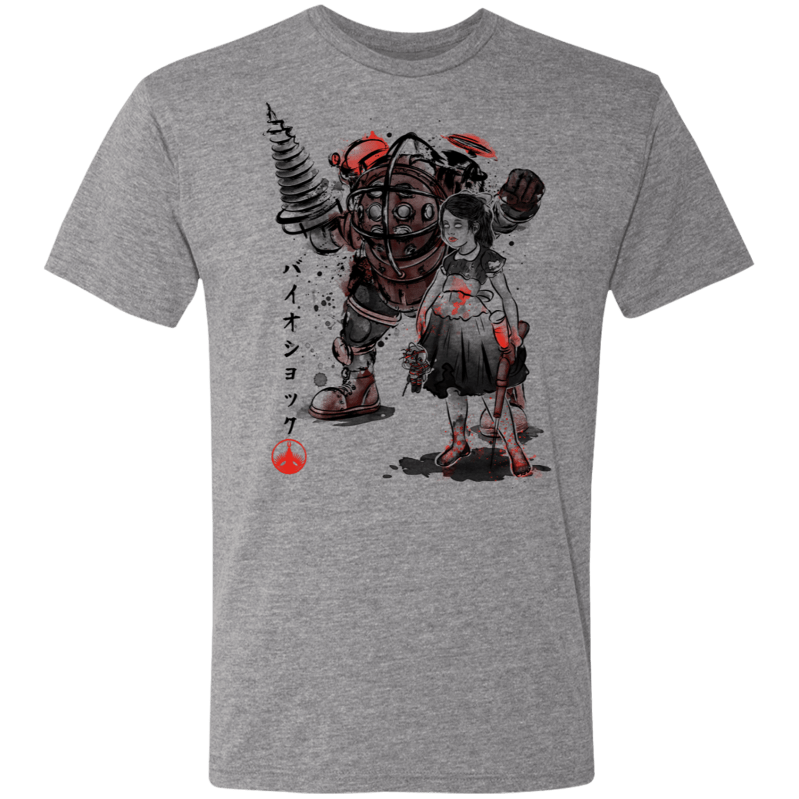 T-Shirts Premium Heather / S Big Daddy and Little Sister sumi-e Men's Triblend T-Shirt