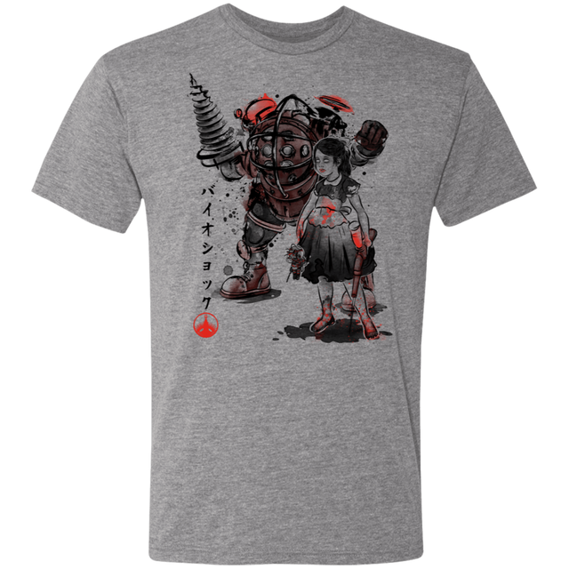 T-Shirts Premium Heather / S Big Daddy and Little Sister sumi-e Men's Triblend T-Shirt