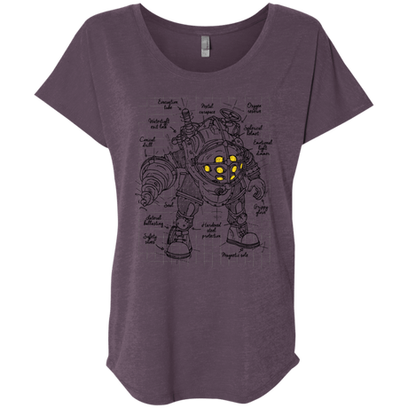 T-Shirts Vintage Purple / X-Small Big Daddy Plan Triblend Dolman Sleeve