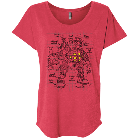 T-Shirts Vintage Red / X-Small Big Daddy Plan Triblend Dolman Sleeve