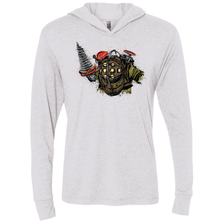 T-Shirts Heather White / X-Small Big Daddy Triblend Long Sleeve Hoodie Tee