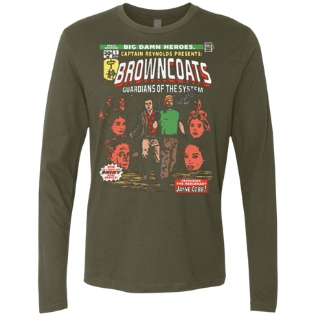 T-Shirts Military Green / Small Big Damn Heroes Men's Premium Long Sleeve