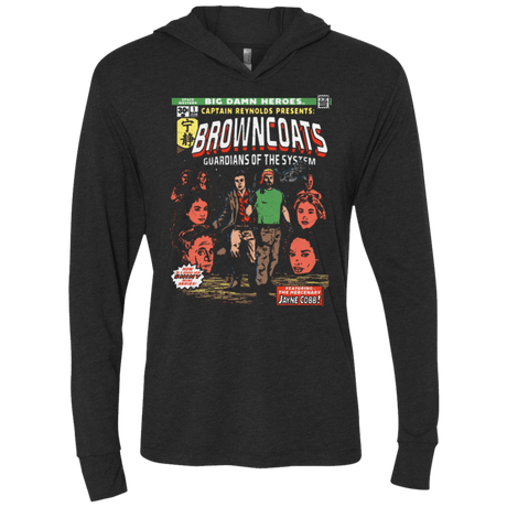 T-Shirts Vintage Black / X-Small Big Damn Heroes Triblend Long Sleeve Hoodie Tee