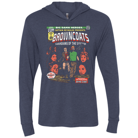 T-Shirts Vintage Navy / X-Small Big Damn Heroes Triblend Long Sleeve Hoodie Tee