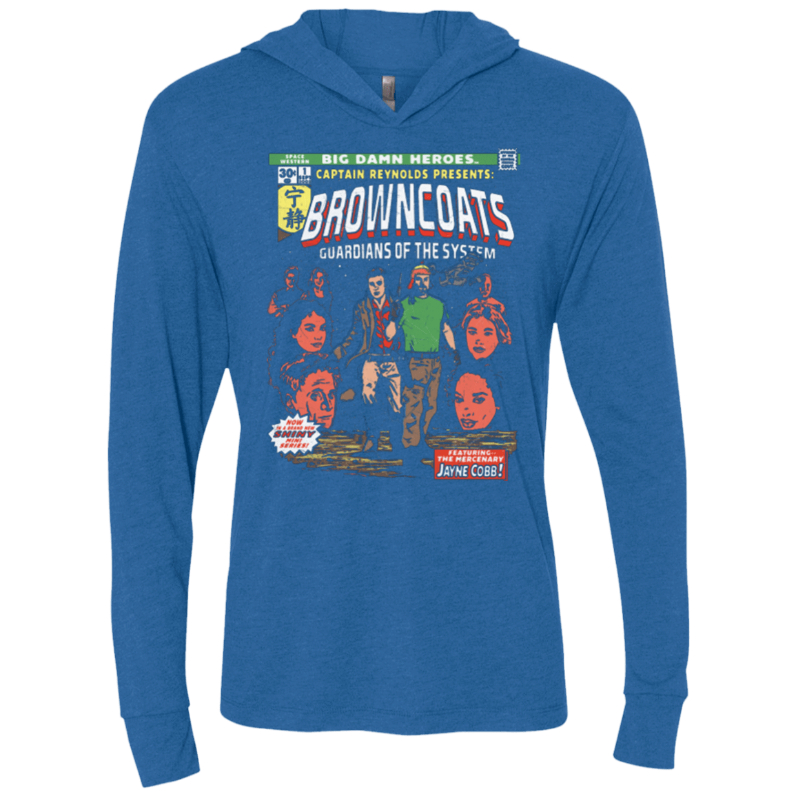 T-Shirts Vintage Royal / X-Small Big Damn Heroes Triblend Long Sleeve Hoodie Tee