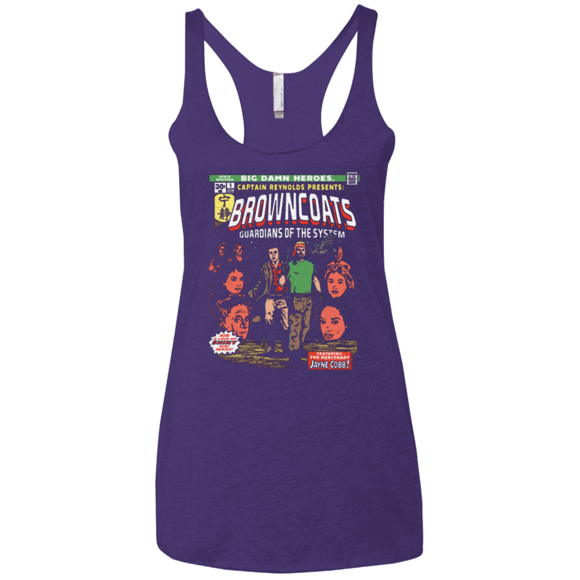 T-Shirts Purple / X-Small Big Damn Heroes Women's Triblend Racerback Tank