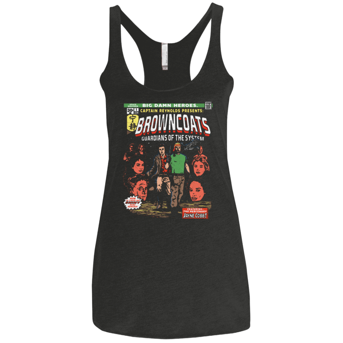 T-Shirts Vintage Black / X-Small Big Damn Heroes Women's Triblend Racerback Tank