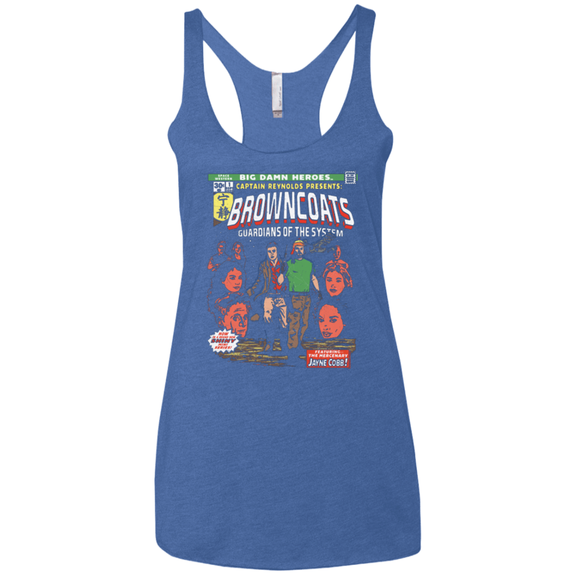 T-Shirts Vintage Royal / X-Small Big Damn Heroes Women's Triblend Racerback Tank