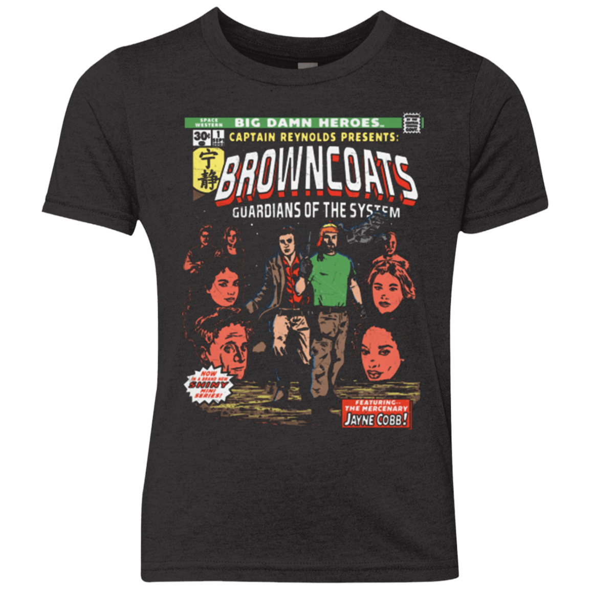 T-Shirts Vintage Black / YXS Big Damn Heroes Youth Triblend T-Shirt