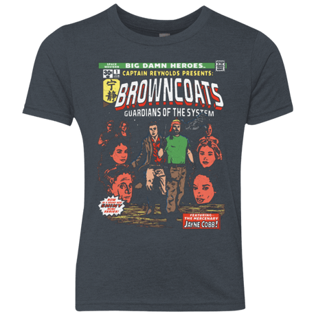 T-Shirts Vintage Navy / YXS Big Damn Heroes Youth Triblend T-Shirt