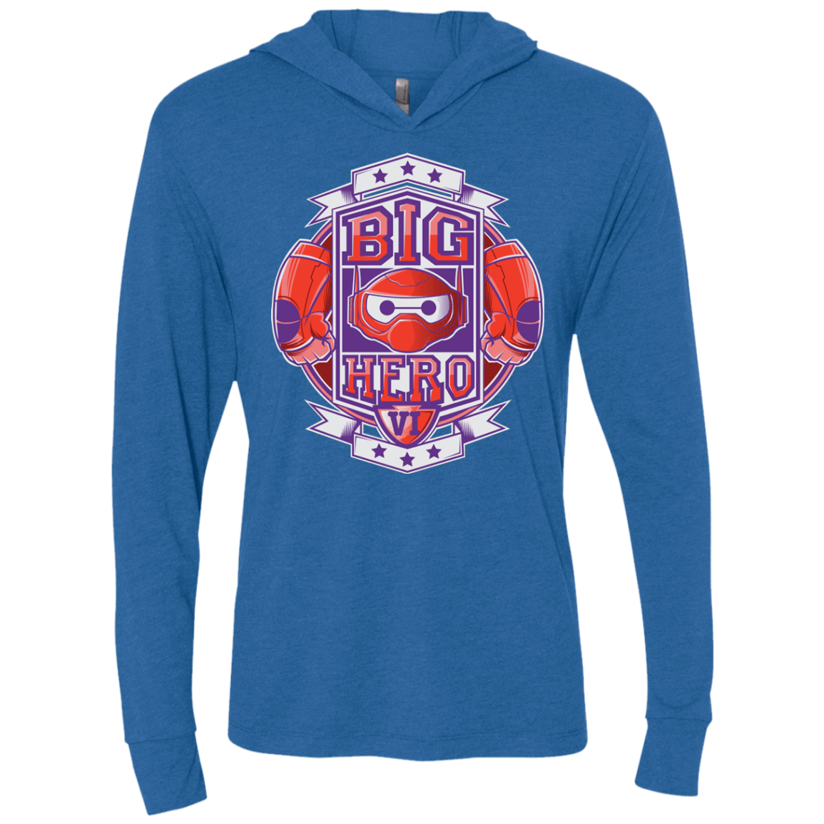 T-Shirts Vintage Royal / X-Small BIG HERO VI BOXING Triblend Long Sleeve Hoodie Tee