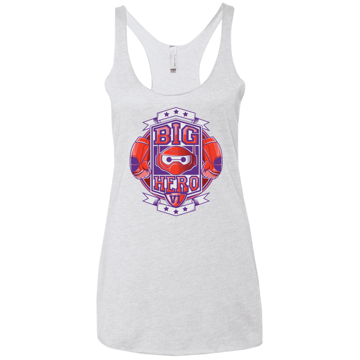 T-Shirts Heather White / X-Small BIG HERO VI BOXING Women's Triblend Racerback Tank
