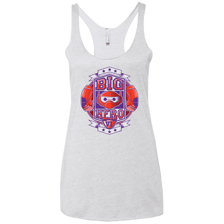 T-Shirts Heather White / X-Small BIG HERO VI BOXING Women's Triblend Racerback Tank