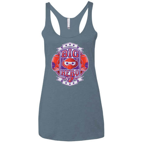 T-Shirts Indigo / X-Small BIG HERO VI BOXING Women's Triblend Racerback Tank